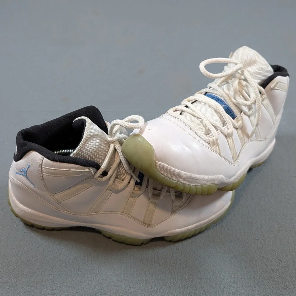Jordan 11 Retro Legend Blue Mens Size 12 White Patent Leather 378037-117
